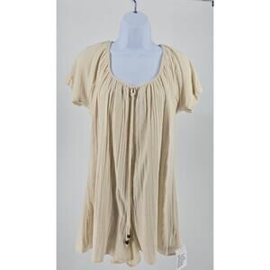 Asks 100% cotton Peasant romper cottagecore coquette school girl vibes Size 4